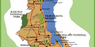 Harta e Malavi dhe në vendet fqinje