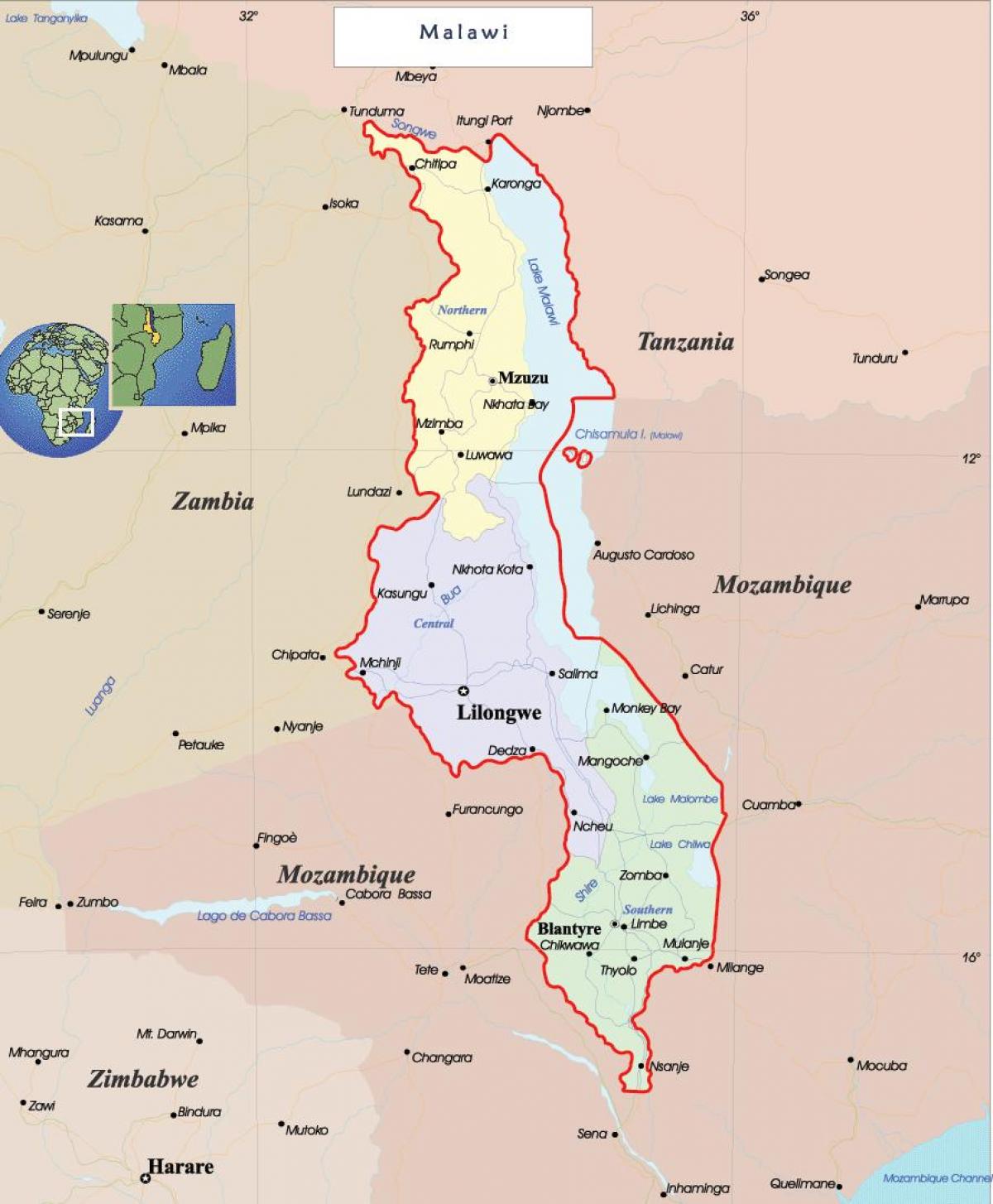 harta e Malavi politike