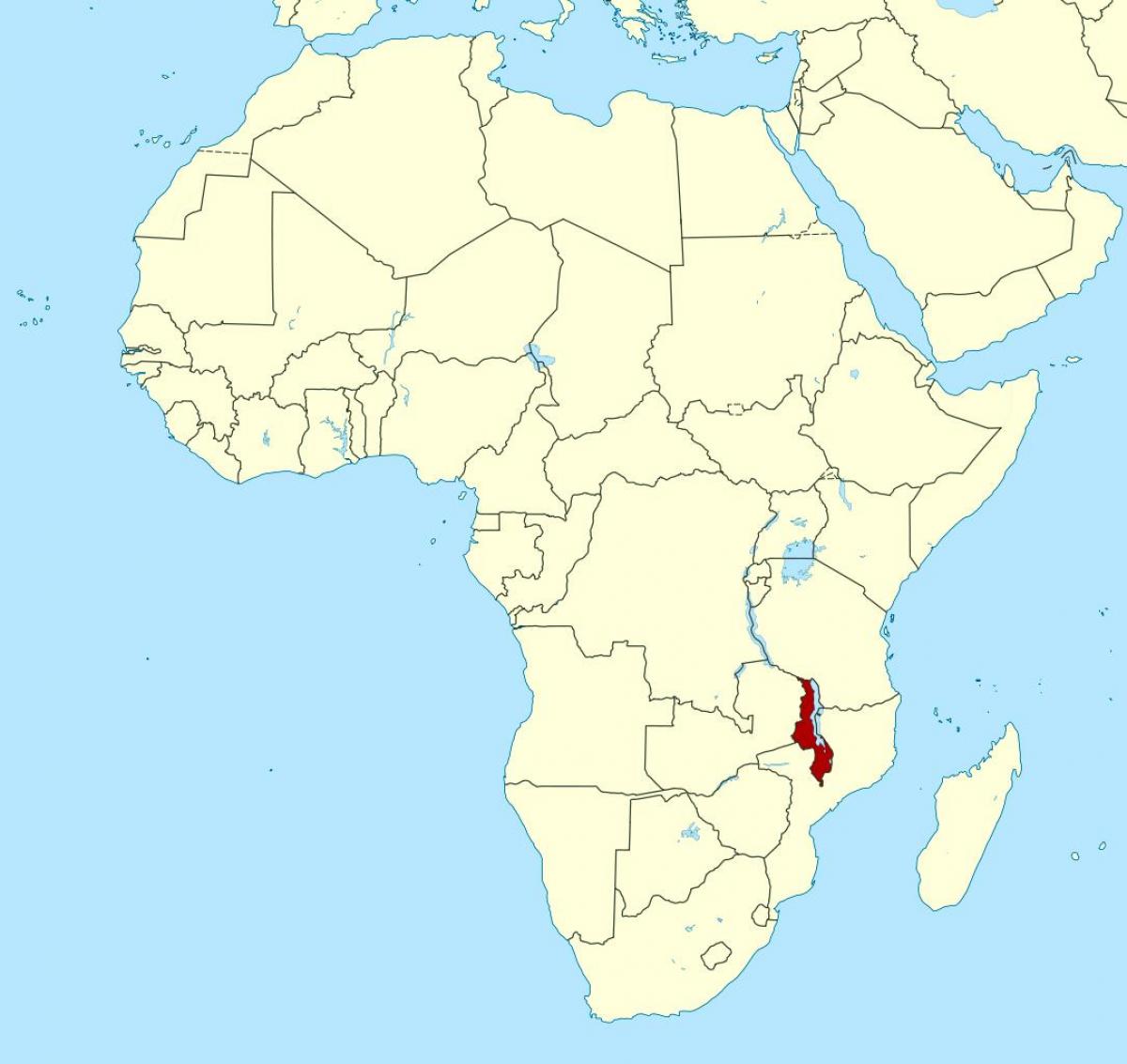 harta e Malavi vendndodhja harta afrikë