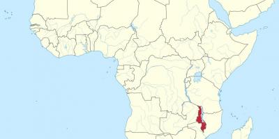 Harta e afrikës treguar Malavi